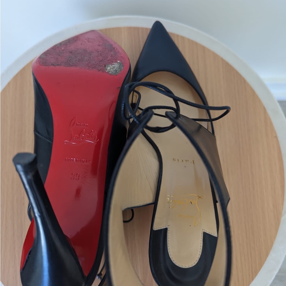 Christian Louboitin leather shoes size EU 39 like new condition ❗️AUTHENTIC - Picture 9 of 10